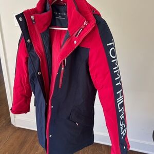 Tommy Hilfiger Men's Red and Black Jacket NWOT